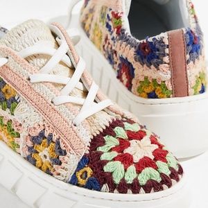 Free People Catch Me If You Can Shoes Sneakers Size .US  8 EU 38 NWT Multi color